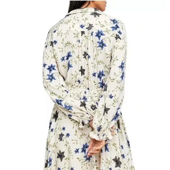 FREE PEOPLE | Lighten Up Tea Combo Floral Print Mini Shift Dress Size M - Picture 5 of 12